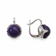 Серьги из Серебра 925 Приволжский ювелир арт. 301570-CH, Родирование.
