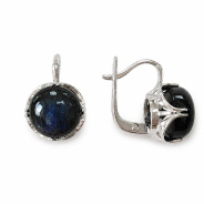 Серьги из Серебра 925 Приволжский ювелир арт. 301570-LB, Родирование.