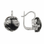 Серьги из Серебра 925 Приволжский ювелир арт. 301570-RK, Родирование.