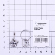 Серьги из Серебра 925 Приволжский ювелир арт. 301594-FA11, Родирование.