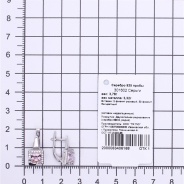 Серьги из Серебра 925 Приволжский ювелир арт. 301602-FA11FA46, Родирование.