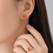 Серьги из Серебра 925 Приволжский ювелир арт. 301715-KR, Родирование.
