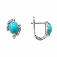 Серьги из Серебра 925 Приволжский ювелир арт. 301720-FA11HK, Родирование.