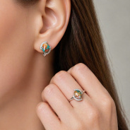 Серьги из Серебра 925 Приволжский ювелир арт. 301720-FA11UB, Родирование.