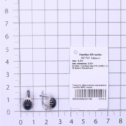 Серьги из Серебра 925 Приволжский ювелир арт. 301721-FA11SF, Родирование.