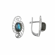 Серьги из Серебра 925 Приволжский ювелир арт. 301723-LB, Родирование.