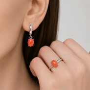 Серьги из Серебра 925 Приволжский ювелир арт. 301725-KR, Родирование.