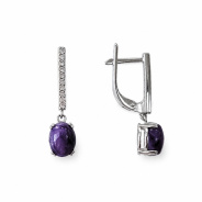 Серьги из Серебра 925 Приволжский ювелир арт. 301726-CHFA11, Родирование.