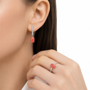 Серьги из Серебра 925 Приволжский ювелир арт. 301726-FA11KR, Родирование.
