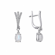 Серьги из Серебра 925 Приволжский ювелир арт. 301727-FA11LN, Родирование.