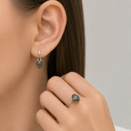 Серьги из Серебра 925 Приволжский ювелир арт. 301728-LB, Родирование.