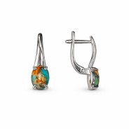 Серьги из Серебра 925 Приволжский ювелир арт. 301728-UB, Родирование.