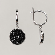 Серьги из Серебра 925 Приволжский ювелир арт. 301735-KT88, Родирование.