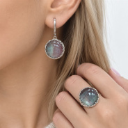 Серьги из Серебра 925 Приволжский ювелир арт. 301741-FL, Родирование.