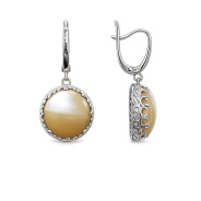 Серьги из Серебра 925 Приволжский ювелир арт. 301741-PM06, Родирование.