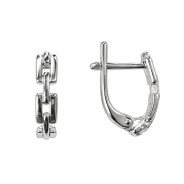 Серьги из Серебра 925 Приволжский ювелир арт. 301758, Родирование.