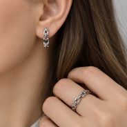 Серьги из Серебра 925 Приволжский ювелир арт. 301758, Родирование.