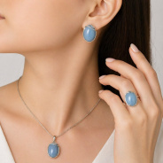 Серьги из Серебра 925 Приволжский ювелир арт. 301808-ANFA11, Родирование.