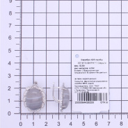Серьги из Серебра 925 Приволжский ювелир арт. 301813-BAFA11, Родирование.