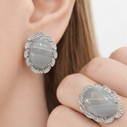 Серьги из Серебра 925 Приволжский ювелир арт. 301813-BAFA11, Родирование.