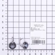 Серьги из Серебра 925 Приволжский ювелир арт. 301826-GH73, Родирование.