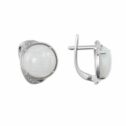 Серьги из Серебра 925 Приволжский ювелир арт. 301834-FA11LN, Родирование.