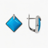 Серьги из Серебра 925 Приволжский ювелир арт. 301836-BZFA11, Родирование.