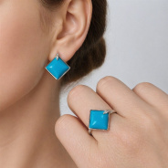 Серьги из Серебра 925 Приволжский ювелир арт. 301836-BZFA11, Родирование.