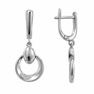 Серьги из Серебра 925 Приволжский ювелир арт. 301838, Родирование.