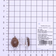 Серьги из Серебра 925 Приволжский ювелир арт. 301841-AG37FA11, Родирование.