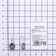 Серьги из Серебра 925 Приволжский ювелир арт. 301854-GH73, Родирование.