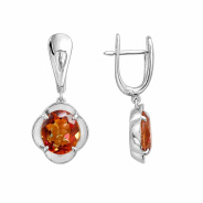 Серьги из Серебра 925 Приволжский ювелир арт. 301855-GH42, Родирование.