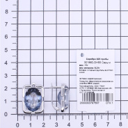Серьги из Серебра 925 Приволжский ювелир арт. 301860-GH55, Родирование.