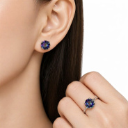 Серьги из Серебра 925 Приволжский ювелир арт. 301861-GH10, Родирование.