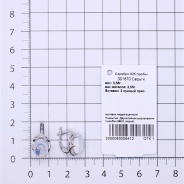 Серьги из Серебра 925 Приволжский ювелир арт. 301870-LN, Родирование.