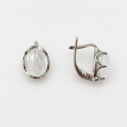 Серьги из Серебра 925 Приволжский ювелир арт. 301870-LN, Родирование.