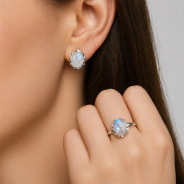 Серьги из Серебра 925 Приволжский ювелир арт. 301870-LN, Родирование.