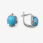 Серьги из Серебра 925 Приволжский ювелир арт. 301870-SM15, Родирование.