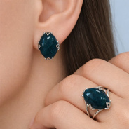 Серьги из Серебра 925 Приволжский ювелир арт. 301876-AP08, Родирование.