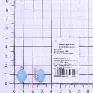 Серьги из Серебра 925 Приволжский ювелир арт. 301876-BZ, Родирование.