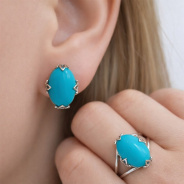 Серьги из Серебра 925 Приволжский ювелир арт. 301876-BZ, Родирование.