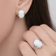 Серьги из Серебра 925 Приволжский ювелир арт. 301876-PM07, Родирование.