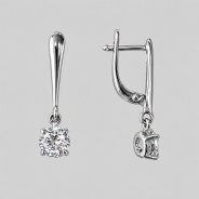 Серьги из Серебра 925 Приволжский ювелир арт. 301900-FA11, Родирование.