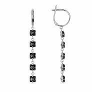 Серьги из Серебра 925 Приволжский ювелир арт. 301908-RT, Родирование.