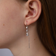 Серьги из Серебра 925 Приволжский ювелир арт. 301964-FA11, Родирование.