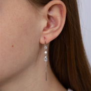 Серьги из Серебра 925 Приволжский ювелир арт. 301964-FA11, Родирование.