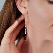 Серьги из Серебра 925 Приволжский ювелир арт. 302089-FA11, Золочение в два слоя.