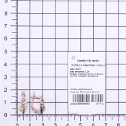 Серьги из Серебра 925 Приволжский ювелир арт. 302542-FA11FA20, Золочение в два слоя.