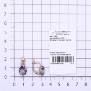 Серьги из Серебра 925 Приволжский ювелир арт. 302569-FA36, Золочение в два слоя.