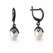 Серьги из Серебра 925 Приволжский ювелир арт. 304048-ZM07, чёрный оксид.